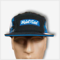 Mad Toto 5 Panel Hat - Blue Camo Front View 420 Apparel