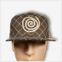 Mad Toto CrissCross Hat - Brown and Tan Front View 420 Apparel