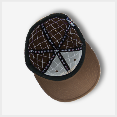 Mad Toto CrissCross Hat - Brown Inside view 420 Apparel