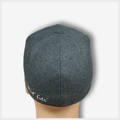 Mad Toto Grey Wool Flannel Fitted Hat Back View Mad Toto 420 Apparel