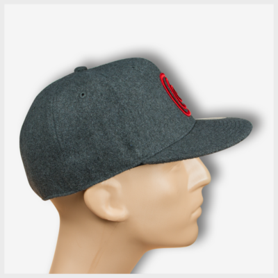 Mad Toto Grey Wool Flannel Fitted Hat Right View Mad Toto 420 Apparel