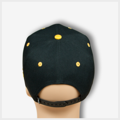MT Black Snapback (Gold) Back View 420 Mad Toto Apparel