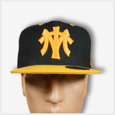 MT Black Snapback (Gold) Front View 420 Mad Toto Apparel