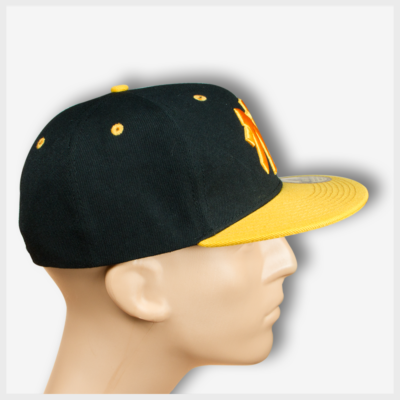 MT Black Snapback (Gold) Right View 420 Mad Toto Apparel