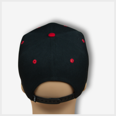 MT Black Snapback (Red) Back View 420 Mad Toto Apparel