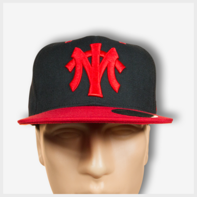 MT Black Snapback (Red) Front View 420 Mad Toto Apparel