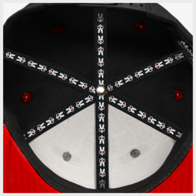 MT Black Snapback (Red) Inside View 420 Mad Toto Apparel