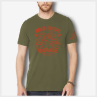 Toto's Garage Red Army Shirt Front 420 Apparel by Mad Toto