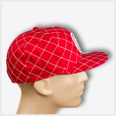Mad Toto CrissCross Hat - Red Right view 420 Apparel